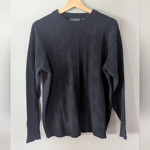 Vintage Van Heusen Navy Checked Sweater